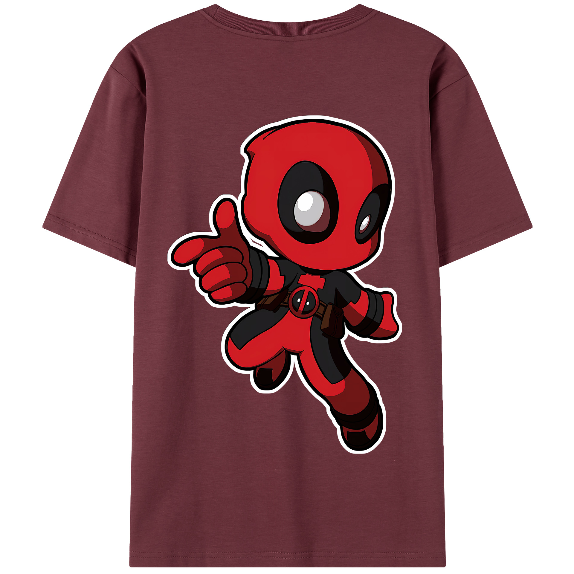 （画像用） Deadpool デッドプール 綿100％半袖Tシャツ（背面プリント）
